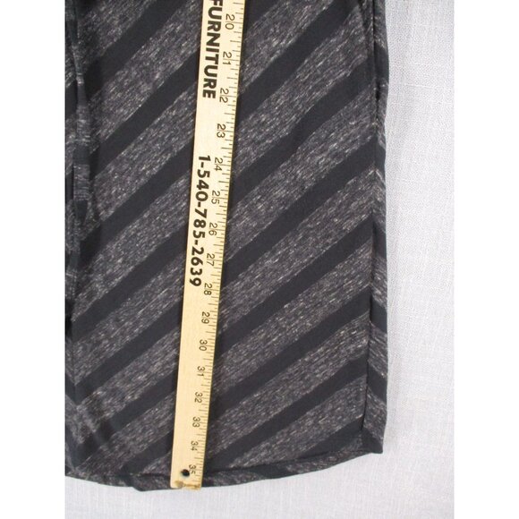 Womens Gray Chevron Striped Sleeveless Dress With Tie Waist M - Picture 6 of 9